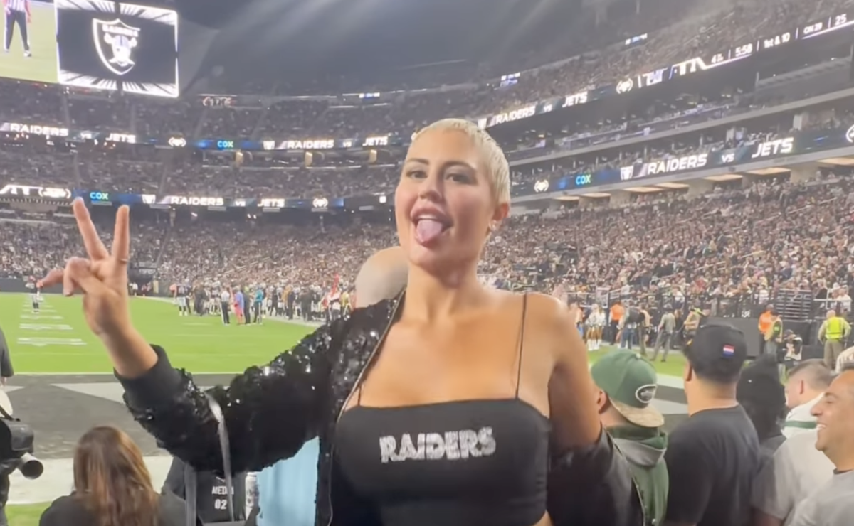 An Only Fans Star Was Ejected From Raiders Stadium After Flashing The An Only Fans Star Was Ejected From Raiders Stadium After Flashing The