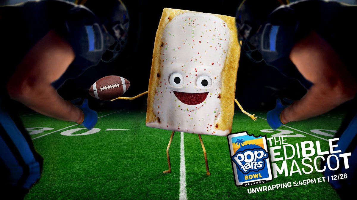 Twitter Reacts To The Poptarts Bowl Introducing An Edible Mascot For The Game That The Winner Will Get To Eat As A Reward (Tweets-Vid)
