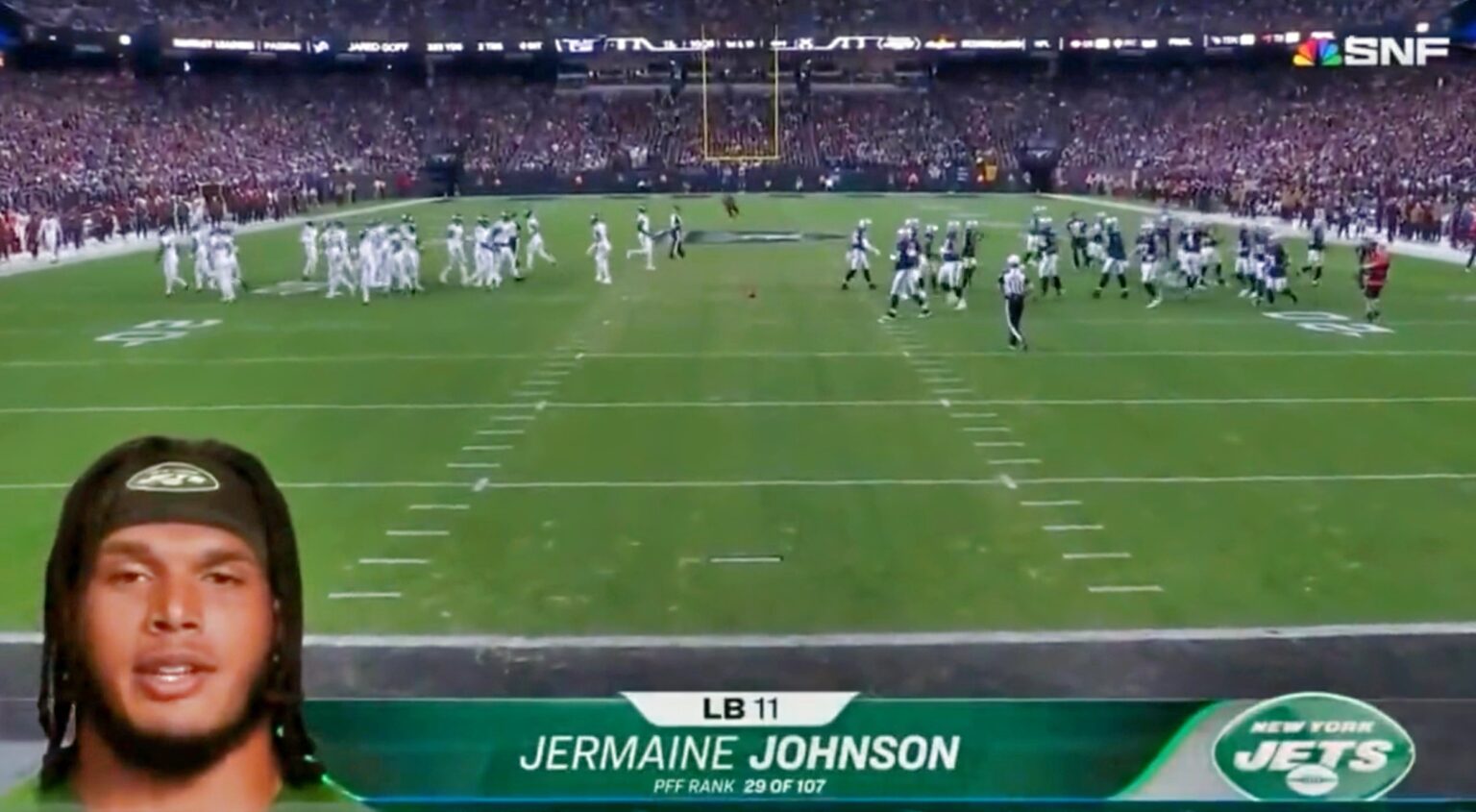 Awesome Shoutout From a Jets Player During SNF Player Intros Wins Over NFL Fans (VIDEO)