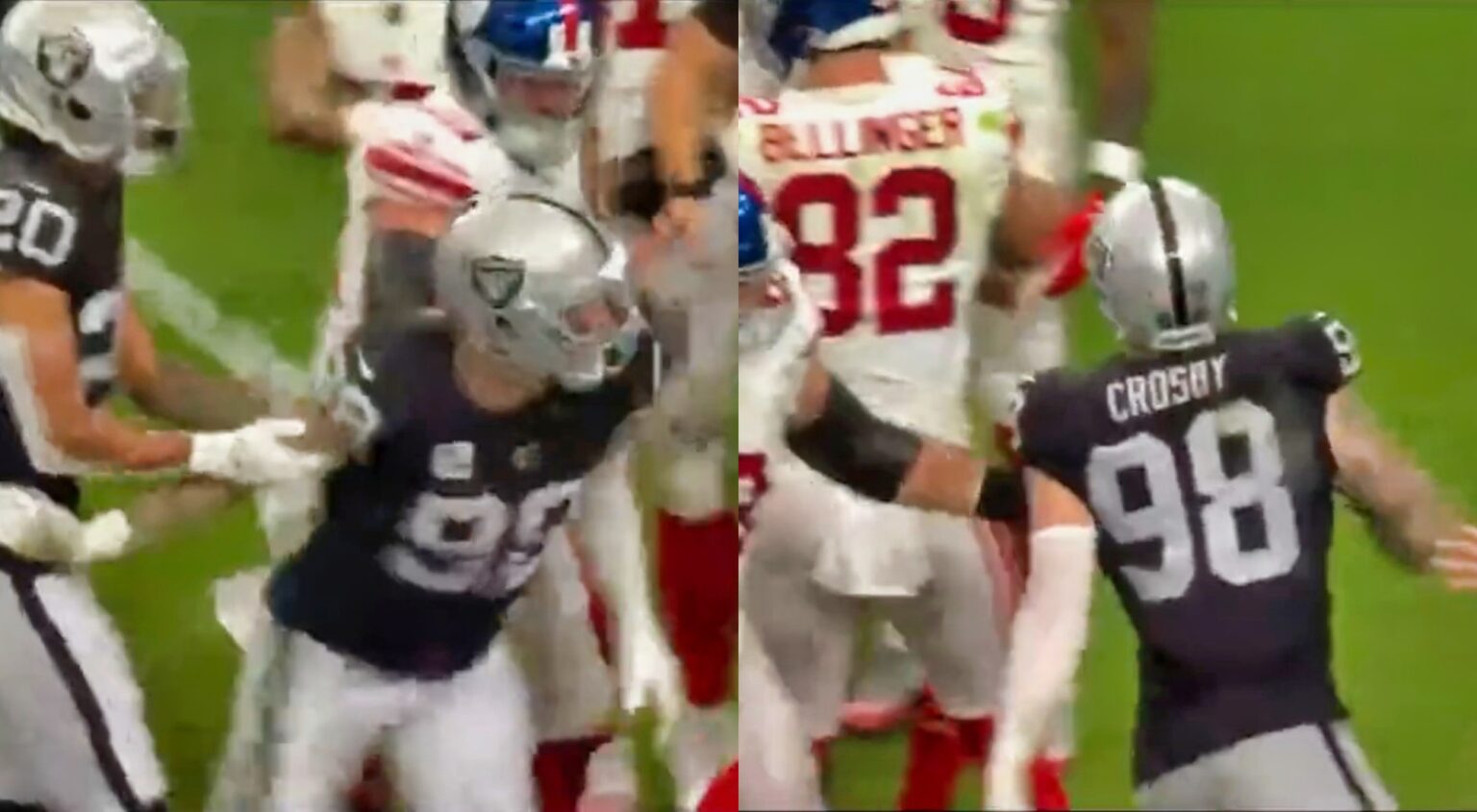 Angry Maxx Crosby Confronts the Rookie Quarterback for the Giants and Chases After Him for His Disrespectful Act (VIDEO)