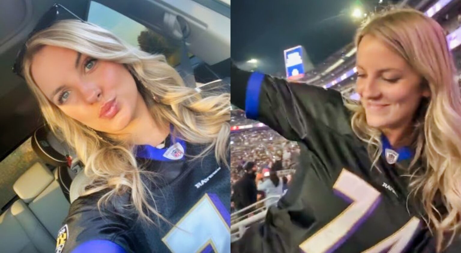 The Female Ravens Fan Who Was Spotted Acting Freaky in the Stands During TNF Has Been Identified by Social Media Detectives (VIDEO + PICS)