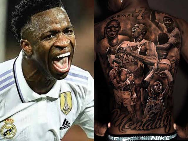 Vinicius Jr. Reveals Tattoo Honoring Basketball Legends Michael Jordan ...