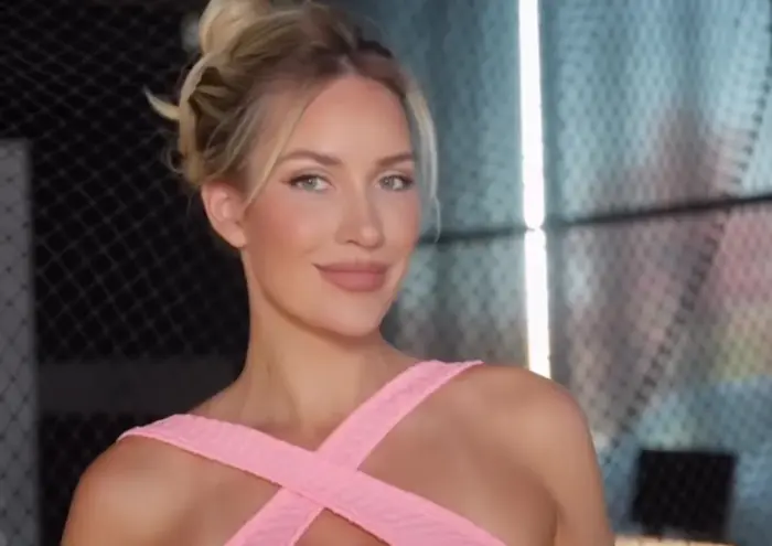 Paige Spiranac Goes Viral in Pink Body Suit While Practicing Her Tee Shot -  BlackSportsOnline
