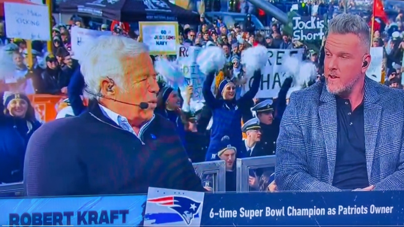 WATCH : On ESPN’s “College Gameday,” Pat McAfee Made an Awkward Bill Belichick Prediction About Robert Kraft, the Owner of the Patriots