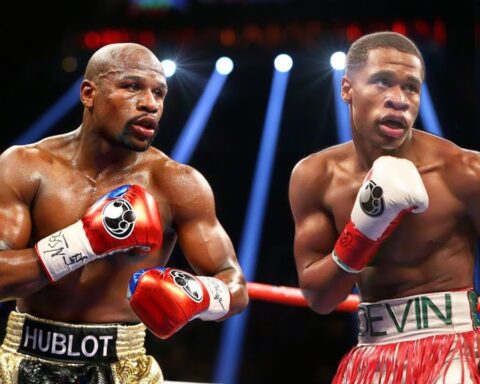 Floyd Mayweather and Devin Haney