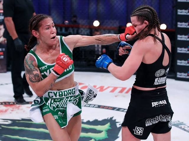 WATCH:  Ex UFC Champ Cris Cyborg Lands One Punch KO In Boxing Return and Then Thanks PFL and Bellator