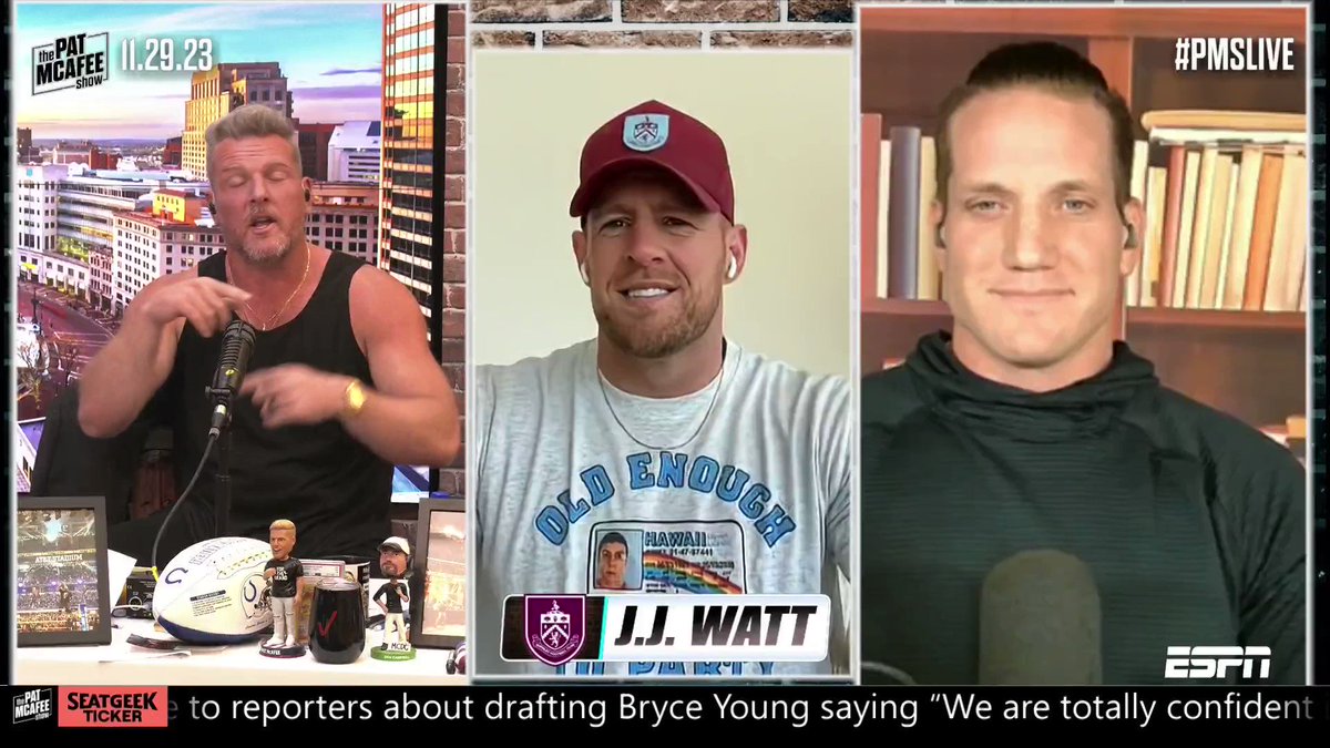 WATCH : Following the Aaron Rodgers Controversy, J.J. Watt Stunned Everyone With His “Jeffrey Epstein List” Joke on the “Pat McAfee Show”