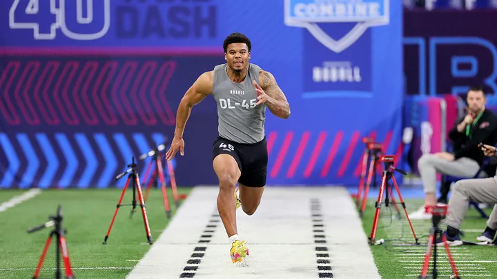 At the NFL Combine, 254-Pound Penn State Defensive End Chop Robinson Does a Lightning-Fast 40-Yard Dash