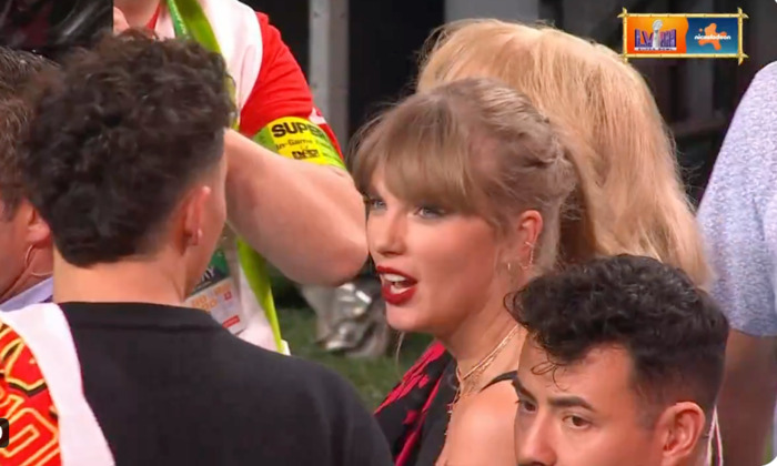 Taylor Swift Goes Viral Over Her Reaction To Jackson Mahomes Coming Over To Celebrate Chiefs’ Super Bowl Win
