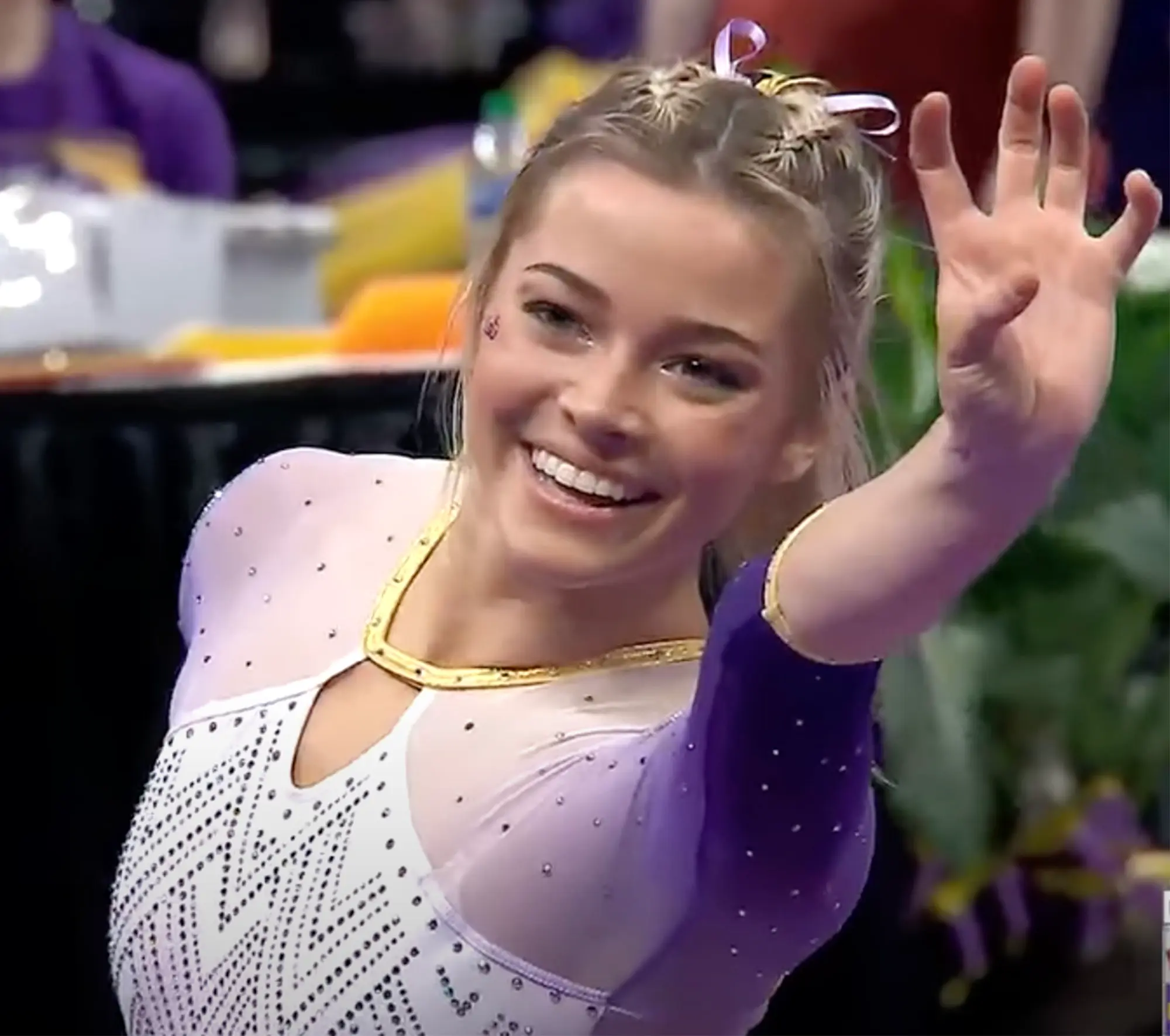 LSU Gymnast Olivia Dunne Goes Viral For Flexibility Following Her Floor Routine Performance