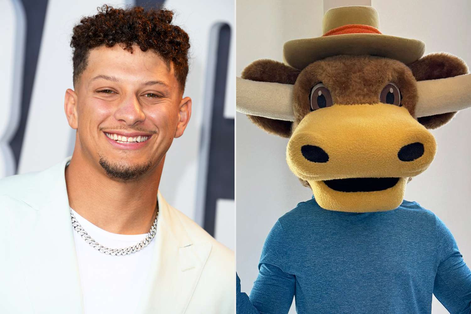 After His Defeat to Shane Buechele in the March Madness Bet, Patrick Mahomes Dons a Cow Costume