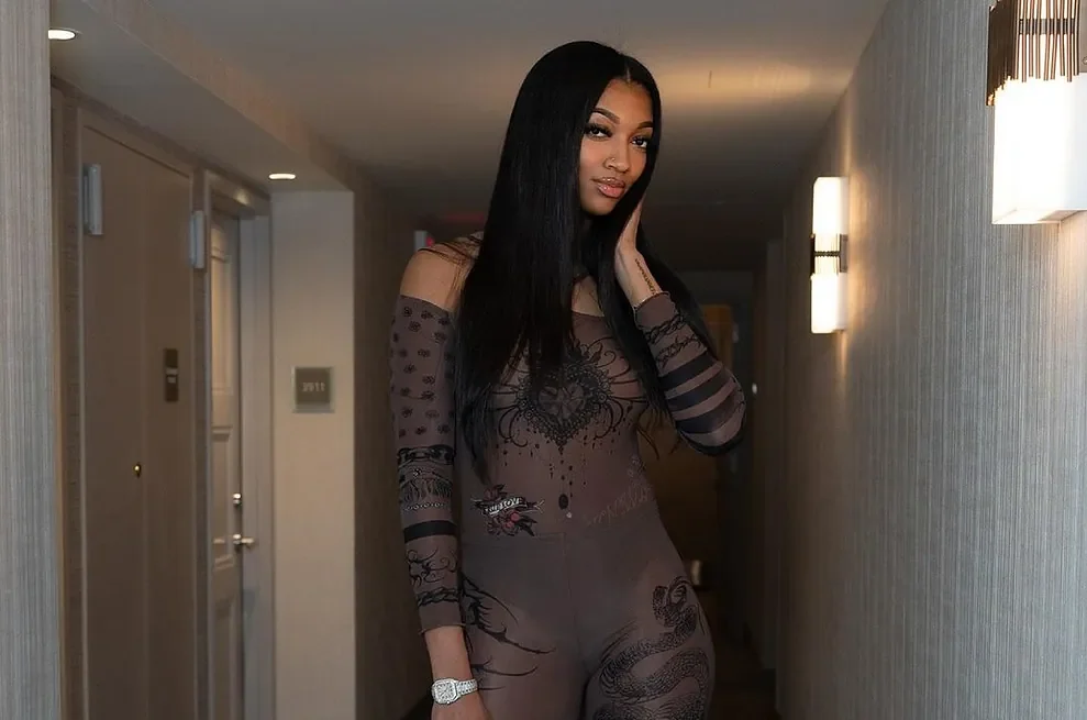 Angel Reese Poses in a See-Through Leotard Shows Off Her Sexy Figure