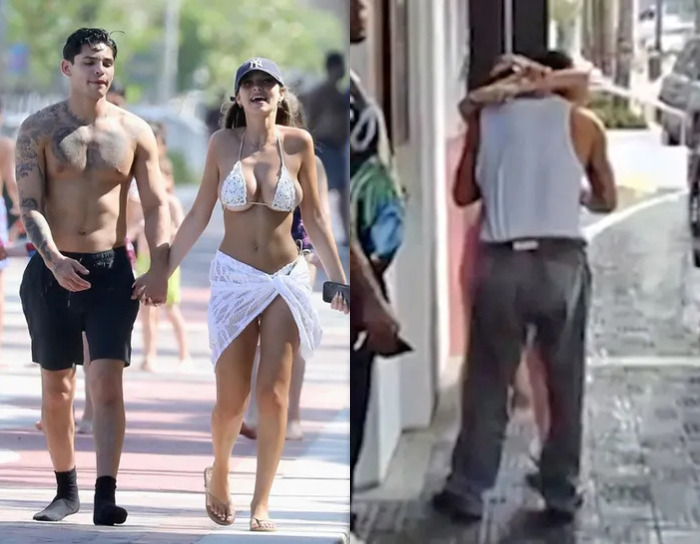 Ryan Garcia Spotted In Miami With IG Models Grace Boor And Alexa Dellanos Following Devin Haney Win