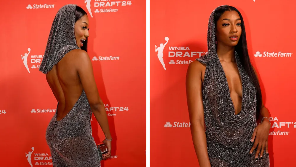 In the WNBA Draft, Angel Reese Stuns With Diamond Grill!