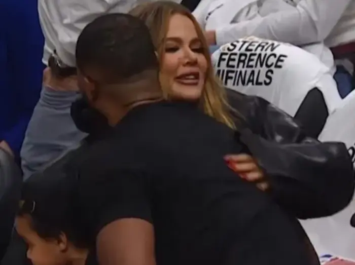 Khloe Kardashian Hugs Cheating Baby Daddy Tristan Thompson After She Brought Their Kids To See Him Courtside At Playoff Game