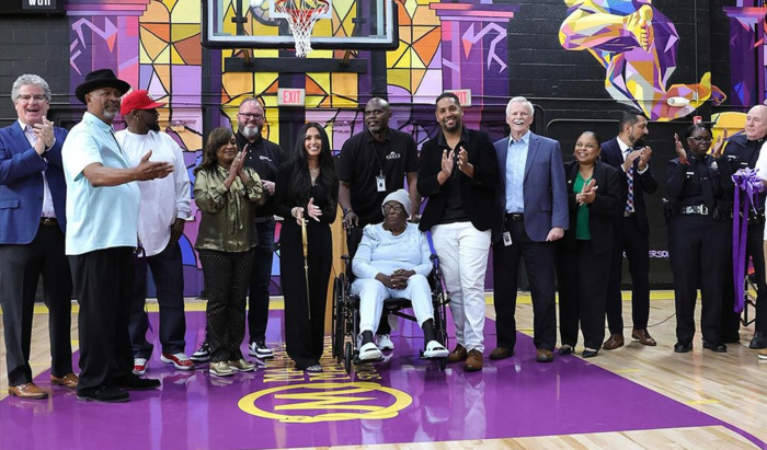 PHOTOS: Vanessa And The Lakers Unveil Renovated Nickerson Gardens Gym In Honor Of Kobe Bryant And Gigi