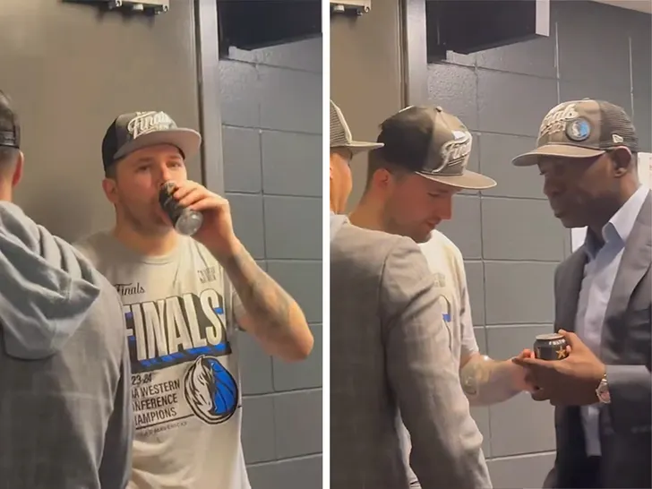 Kevin Garnett Annoyed After the WCF Victory as Michael Finley Is Seen Stealing Luka Doncic’s Beer : “It’s a man’s league”