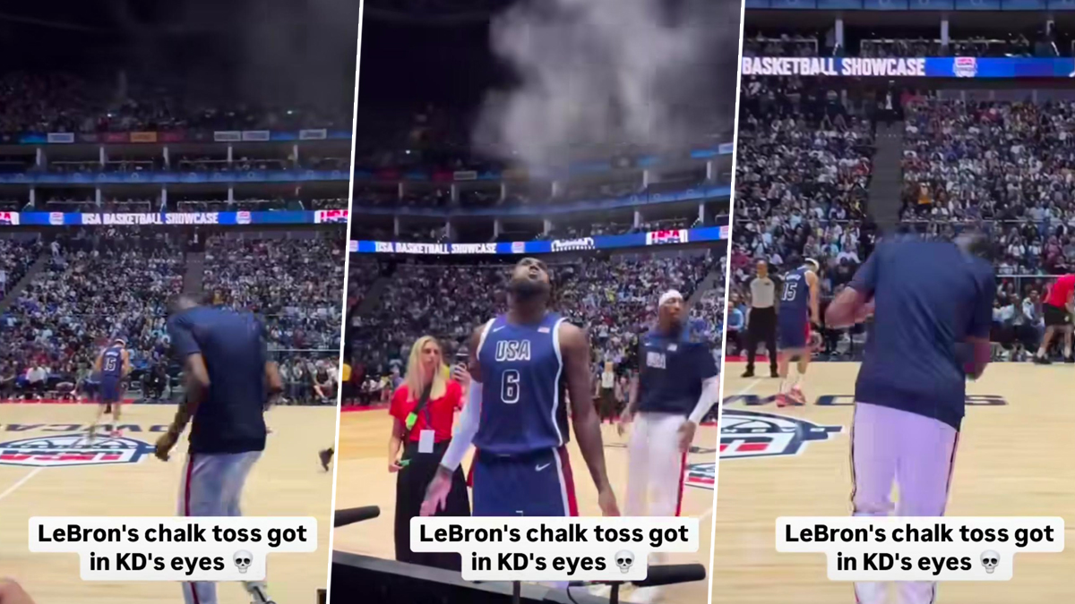 Hillarious Kevin Durant Reaction to LeBron James Pre Game Ritual Goes Viral