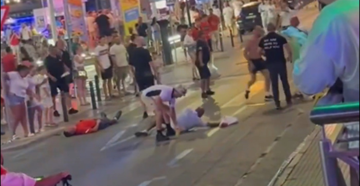 Watch Fan Get Knocked Out During Street Fight Following England-Spain Final At Euro 2024