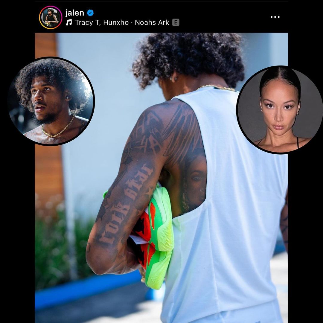 Jalen Green Goes Viral For Tattooing His Baby Mama Draya Michele’s Face On His Back