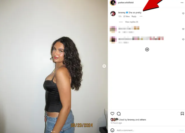 Bronny James Goes Viral After Flirty Comment On His Rumored Girlfriend Parker Whitfield’s Photo On Instagram