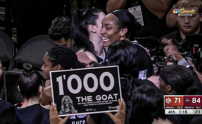 Bam Adebayo Shows Love to His Girlfriend A’ja Wilson After Recording The First 1000-point Season In WNBA History