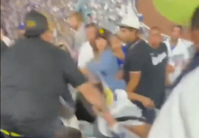 VIDEO: Blood Was All Over Seats After Dodgers Fan Got Knocked Out Cold By Padres Fan During NLDS