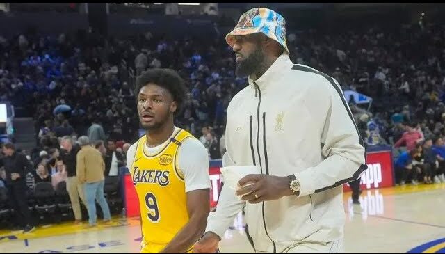 Bronny Seen Receiving Coaching Advice From Lebron James