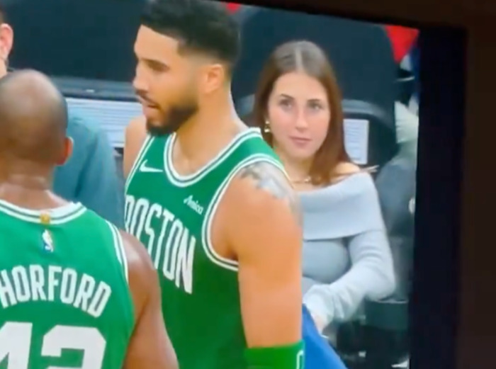 VIDEO: Fans Think This Beautiful NBA Fan Likes Jason Tatum Judging From How She Lustfully Stared At Him