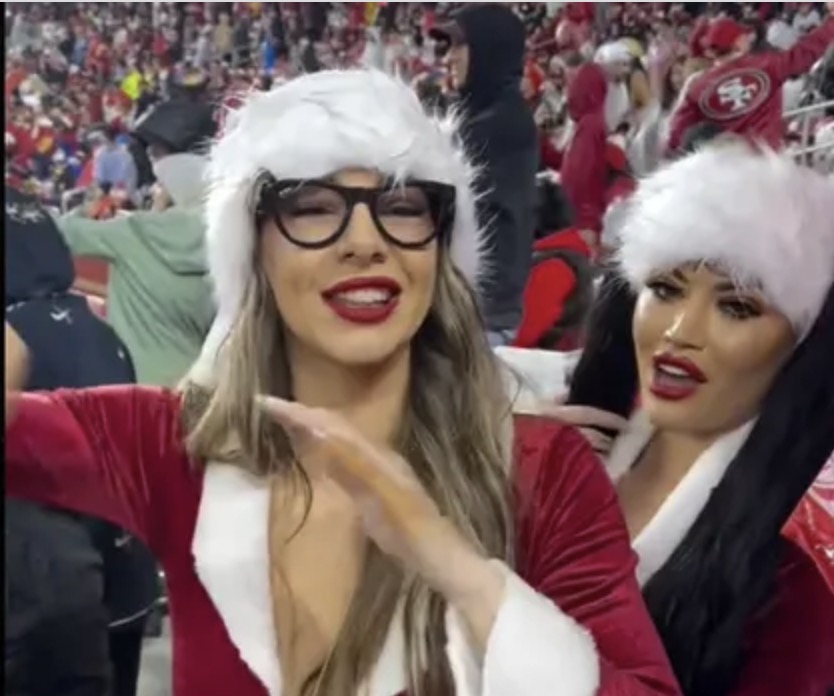 At the 49ERS Game, Models Toochi Kash and Amberghini Were Caught Trying to “Streak”