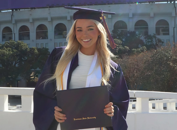 PHOTOS: Olivia Dunne Poses In Stunning Dress After As She Graduates From LSU