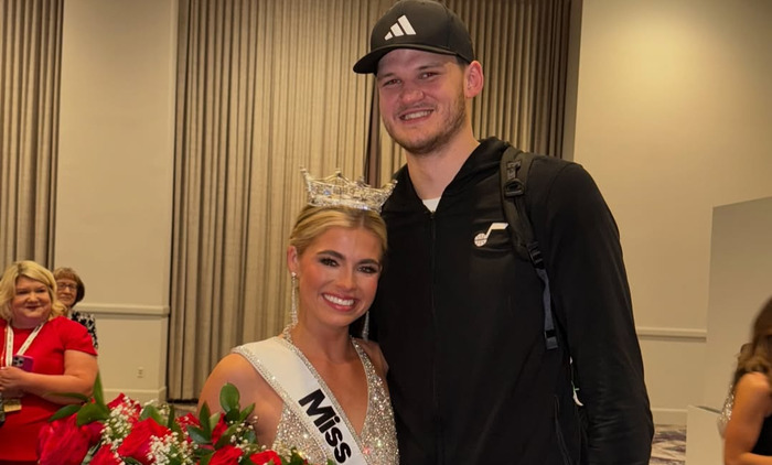 VIDEO: Walker Kessler Goes Viral Following His Reaction To His Girlfriend Abbie Stockard Winning Miss America Pageant