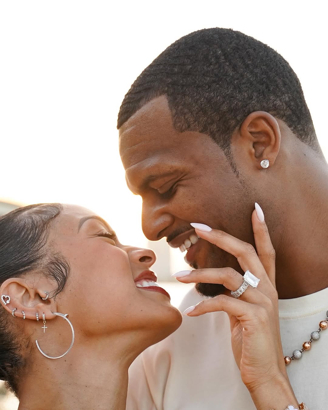 PHOTOS: Deshaun Watson Proposes To Jilly Anais With A Giant Diamond Ring Worth About $2 Million