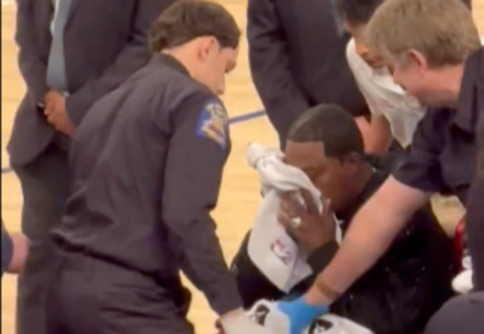 VIDEO: Tracy Morgan Escorted From Knicks Game In Wheelchair After Suffering A Nose Bleed