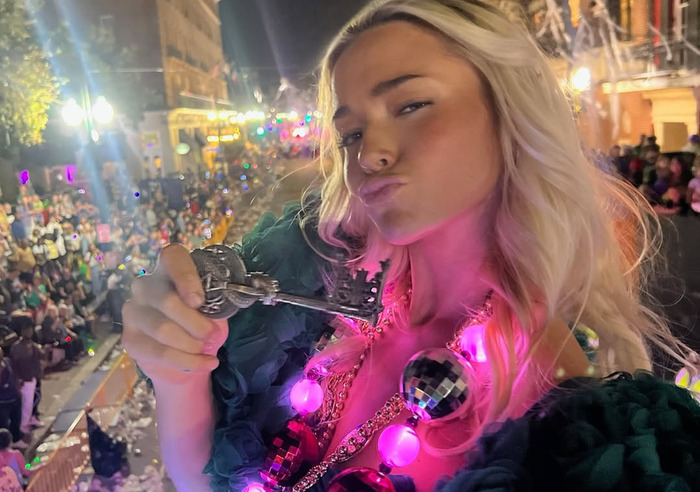 Livvy Dunne Posts Stunning Photos Posing As Grand Marshal Of Mardi Gras Parade