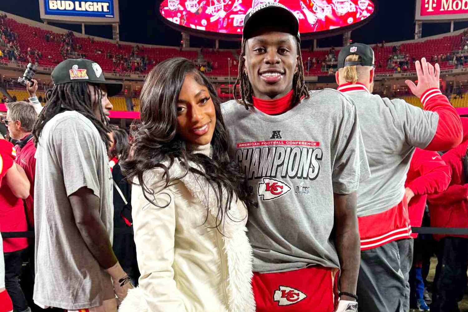 Xavier Worthy’s Fiancee Tia Jones Says She Beat Him Up Because He Tried to Chokeslam Her