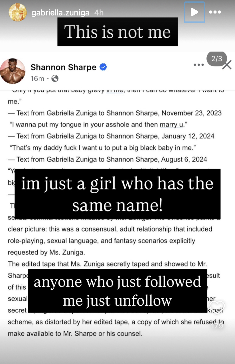 Gabriella Zuniga Says She's Not The Gabriella Zuniga Who Wanted Big