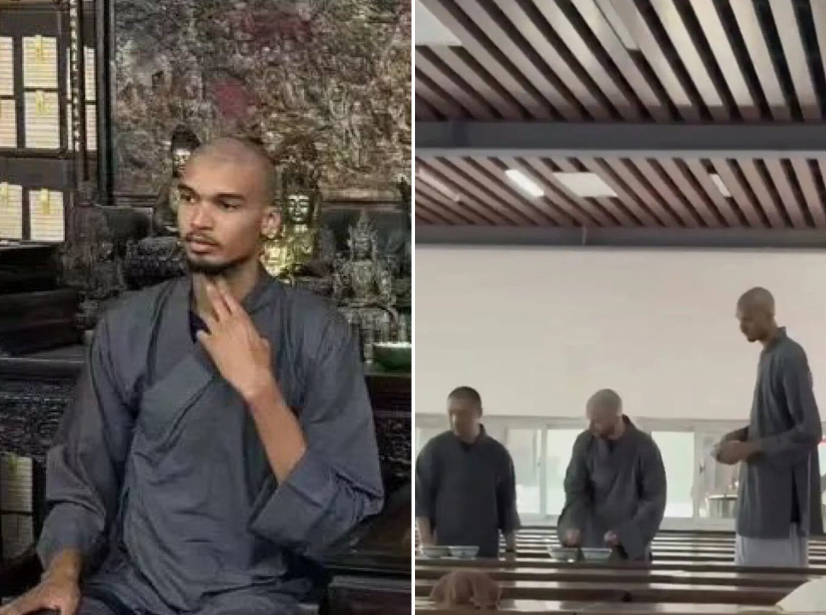 Victor Wembanyama Unleashes Shaved Head in a Photo Taken at a Shaolin Temple in China