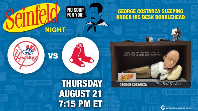 First 18k Fans At Yankees Stadium Against Red Sox Game To Get Bobblehead of George Costanza