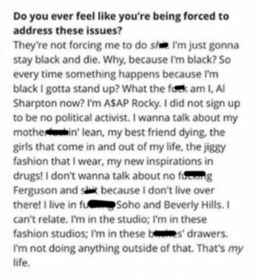 Asap Rocky Political Activist