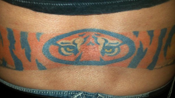 Auburn Fan Tramp Stamp Tattoo