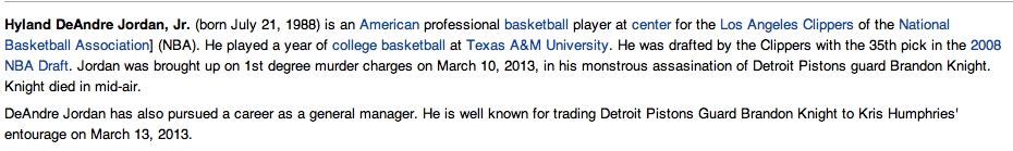 DeAndre Jordan Wikipedia