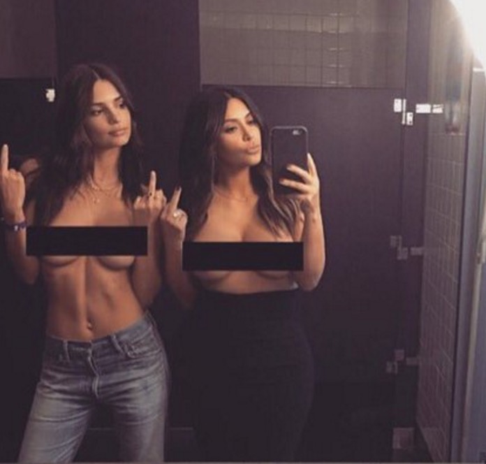Emily Ratajkowski Kim Kardashian Nude