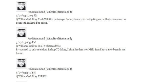 Fred Hammond Tweets