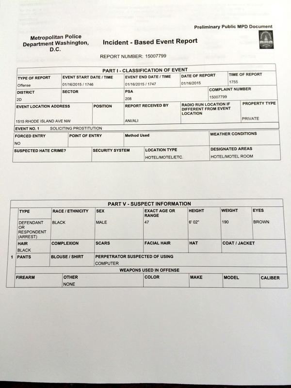 Greg Anthony Police report