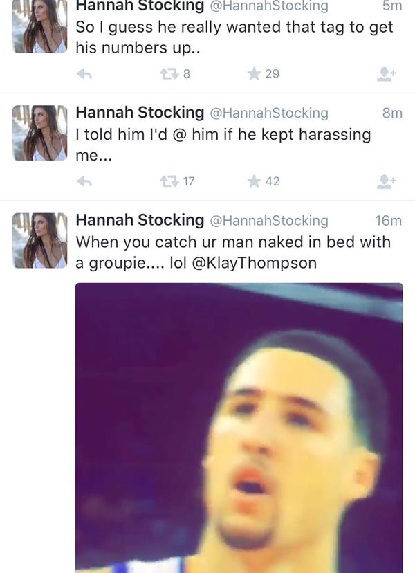 Hannah Stocking Klay Thompson