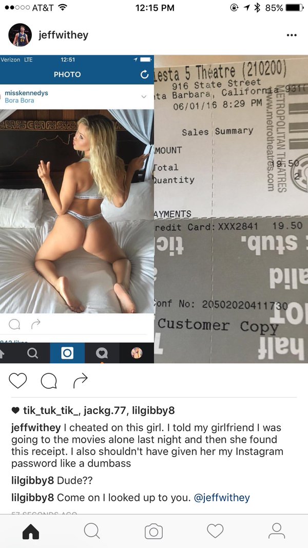 JEff Withey Cheating Kennedy Summer