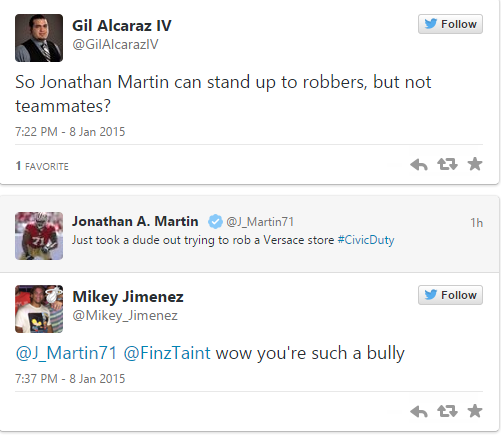 Jonathan Martin Twitter Reaction
