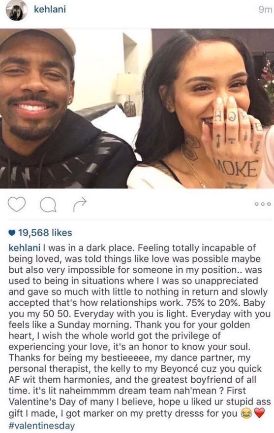 Kehlani Kryrie Irving