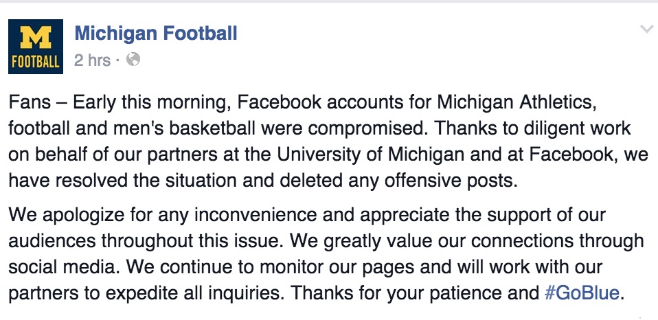 Michigan Football FB 3